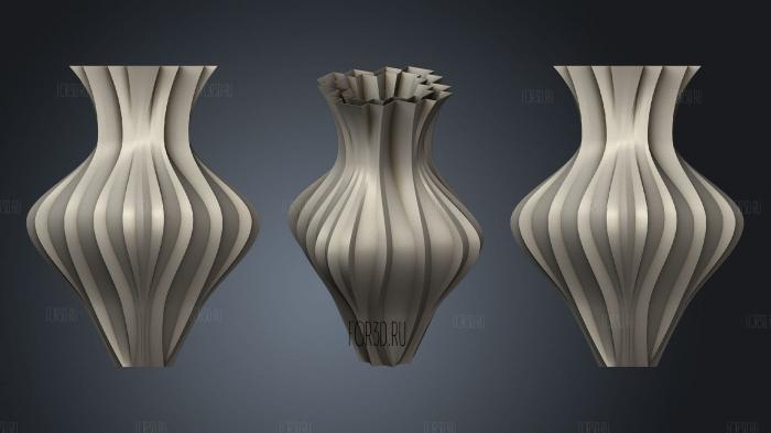 Nested Vase [Awesome! stl model for CNC